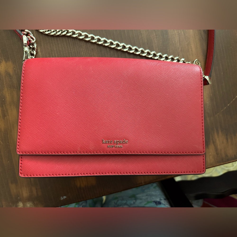 Kate Spade New York Red Madison Flap Convertible Crossbody Bag